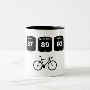 Caneca De Café Em Dois Tons Ciclismo: Água, Bebida Esportiva, Café