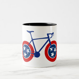 Caneca De Café Em Dois Tons Ciclismo da bandeira de Tennessee