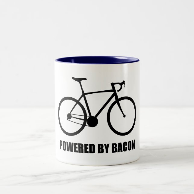 Caneca De Café Em Dois Tons Ciclismo De Bacon (Centro)
