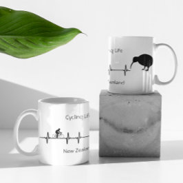 Caneca De Café Em Dois Tons Ciclismo, personalizável na Nova Zelândia