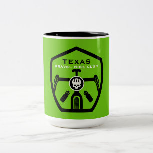 Caneca De Café Em Dois Tons Ciclista do Clube de Bicicleta de Cascalho