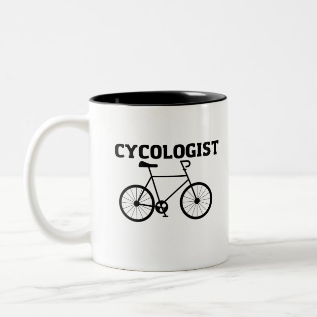 Caneca De Café Em Dois Tons Ciclo Ciclo Cicologista (Esquerda)
