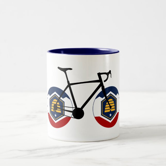 Caneca De Café Em Dois Tons Ciclo de Sinalizador de Utah (Centro)