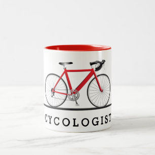 Caneca De Café Em Dois Tons Ciclo vermelho cicologista