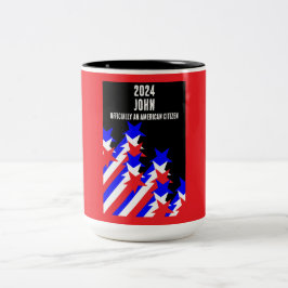 Caneca De Café Em Dois Tons Cidadania dos EUA concedida