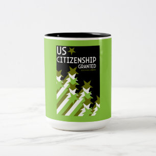 Caneca De Café Em Dois Tons Cidadania dos EUA concedida