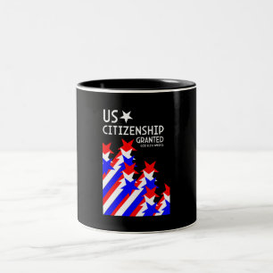 Caneca De Café Em Dois Tons Cidadania dos EUA concedida