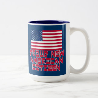 Caneca De Café Em Dois Tons Cidadão americano novo orgulhoso