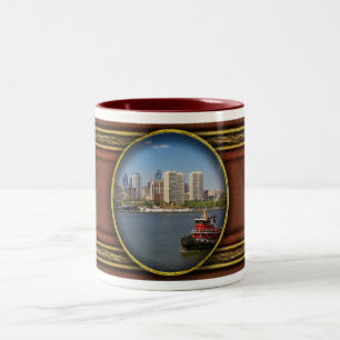 Caneca De Café Em Dois Tons Cidade - Camden, NJ - A cidade de Filadélfia