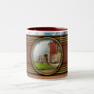 Caneca De Café Em Dois Tons Cidade - Chicago IL - Avenida South Michigan 1911