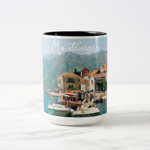 Caneca De Café Em Dois Tons Cidade costeira de Perast, Montenegro
