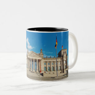 Caneca De Café Em Dois Tons Cidade de Berlim Alemanha Reichstag edifício marco