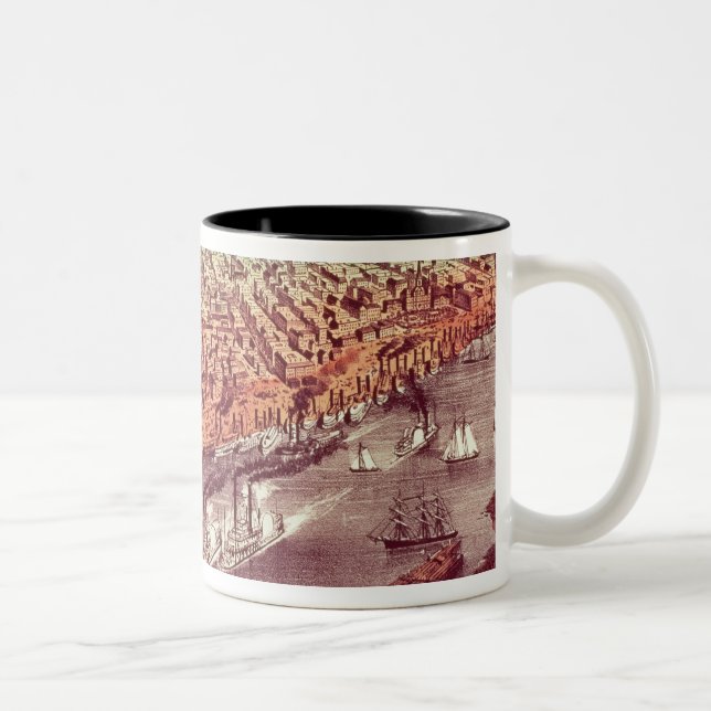 Caneca De Café Em Dois Tons Cidade de Nova Orleães (Direita)