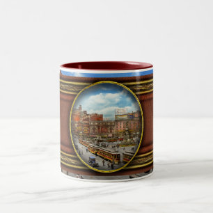 Caneca De Café Em Dois Tons Cidade - Detroit MI - Motor City 1917