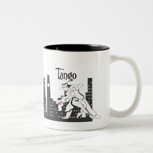 Caneca De Café Em Dois Tons Cidade do tango