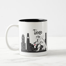 Caneca De Café Em Dois Tons Cidade do tango