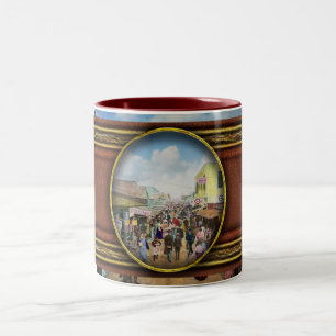 Caneca De Café Em Dois Tons CIDADE - NY - O Bowery 1900