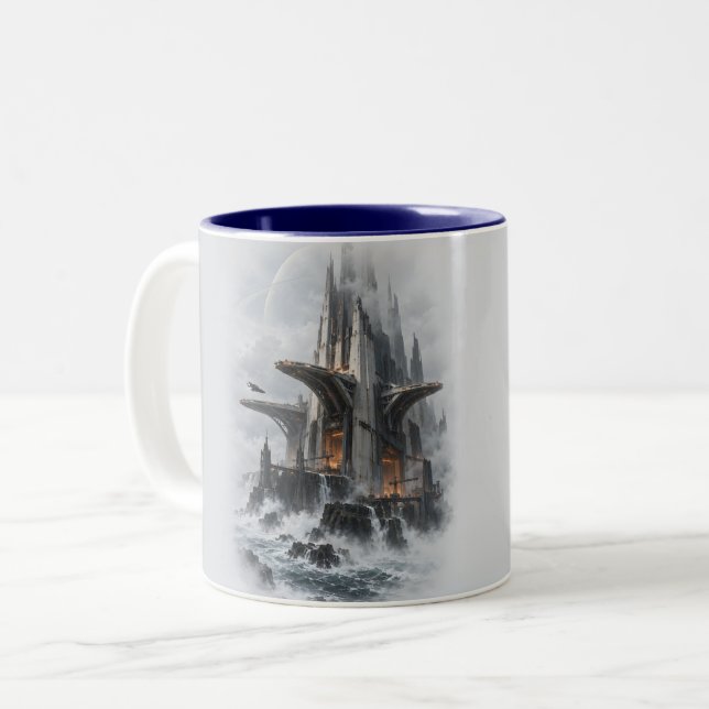 Caneca De Café Em Dois Tons Cidadela das Marés (Frente Esquerda)