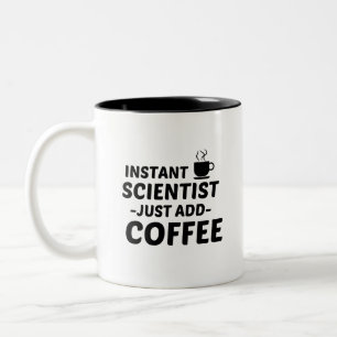 CANECA DE CAFÉ EM DOIS TONS CIENTISTA INSTANTÂNEA ACRESCENTA O CAFÉ