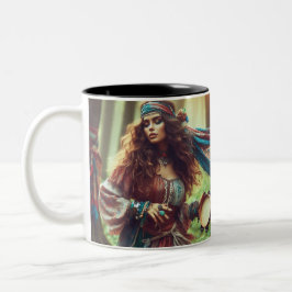 CANECA DE CAFÉ EM DOIS TONS CIGANA DANÇANTE