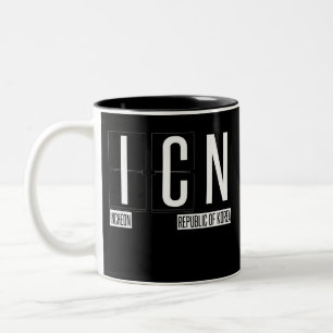 Caneca De Café Em Dois Tons CIN - Incheon - aeroporto internacional de Incheon