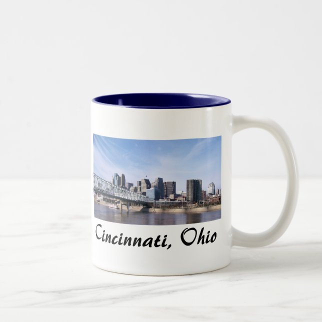Caneca De Café Em Dois Tons Cincinnati Ohio (Direita)
