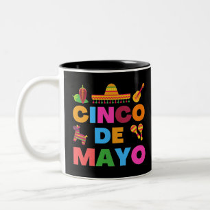 Caneca De Café Em Dois Tons Cinco De Mayo
