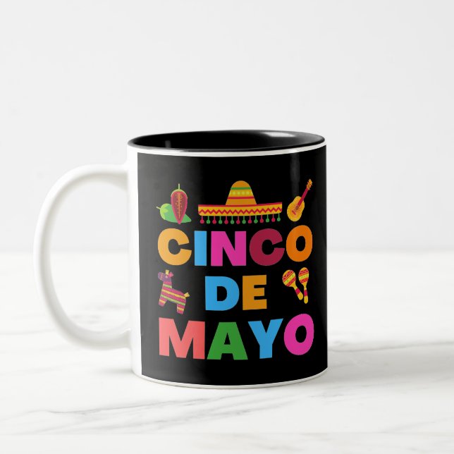 Caneca De Café Em Dois Tons Cinco De Mayo (Esquerda)
