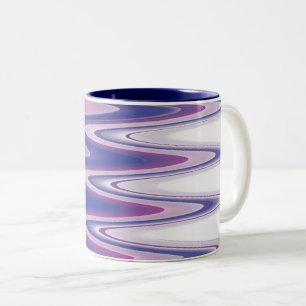 Caneca De Café Em Dois Tons Cinza azul da Fuchsia
