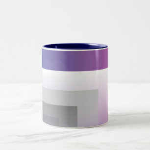 Caneca De Café Em Dois Tons Cinza azul da Fuchsia