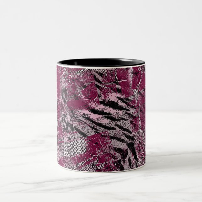 Caneca De Café Em Dois Tons Cinza de tigre-leopardo avistada (Centro)