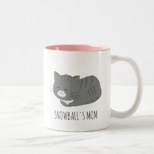 Caneca De Café Em Dois Tons Cinza Gato Personalizado