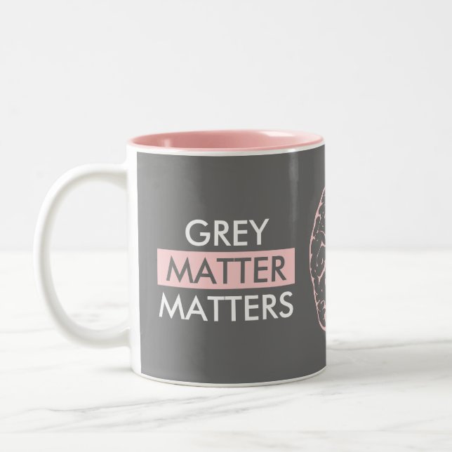 Caneca De Café Em Dois Tons Cinza Matéria (Esquerda)