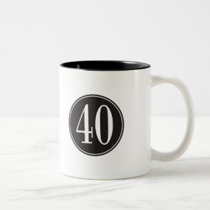 Caneca De Café Em Dois Tons Círculo #40 preto