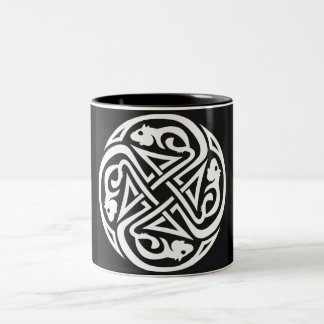 Caneca De Café Em Dois Tons Círculo celta dos ratos