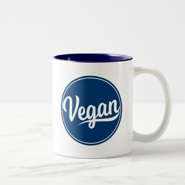 Caneca De Café Em Dois Tons Círculo Vegan (Direita)