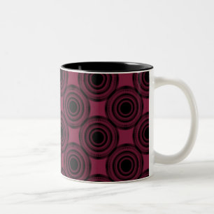 Caneca De Café Em Dois Tons Círculos na moda da parte alta da cidade caneca,