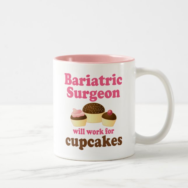 Caneca De Café Em Dois Tons Cirurgião engraçado de Bariatric (Direita)