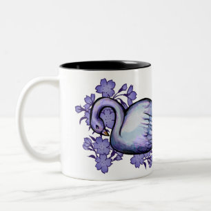 Caneca De Café Em Dois Tons Cisne-púrpura