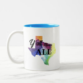 Caneca De Café Em Dois Tons CISV Austin "Y'all Significa Tudo"