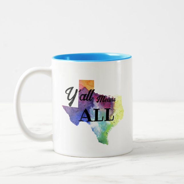 Caneca De Café Em Dois Tons CISV Austin "Y'all Significa Tudo" (Esquerda)