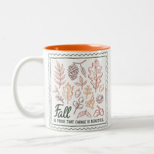 Caneca De Café Em Dois Tons Citação