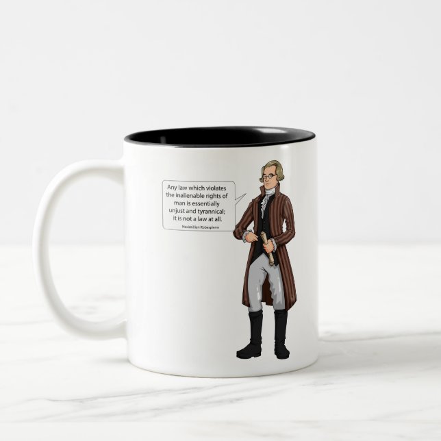 Caneca De Café Em Dois Tons Citação 1 do Maximilian Robespierre (Esquerda)