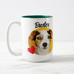 Caneca De Café Em Dois Tons Citação de cão engraçada e Dia de os pais personal