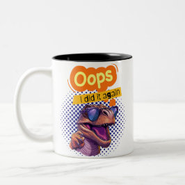 Caneca De Café Em Dois Tons citação de dinossauro