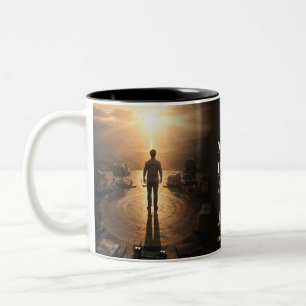 Caneca De Café Em Dois Tons Citação de Livro Dinheiro Nunca Foi o Verdadeiro P