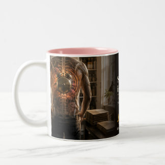 Caneca De Café Em Dois Tons Citação de Livro Escassez é um Sistema de Alarme
