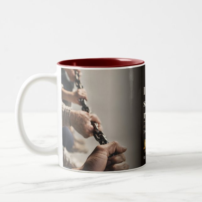 Caneca De Café Em Dois Tons Citação de Livro Scripts Can Be Rewritten (Esquerda)