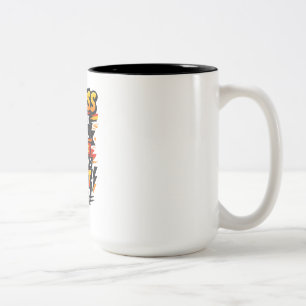Caneca De Café Em Dois Tons Citação de Lutador de Sucesso
