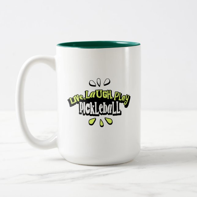 Caneca De Café Em Dois Tons Citação de Pickleball (Esquerda)